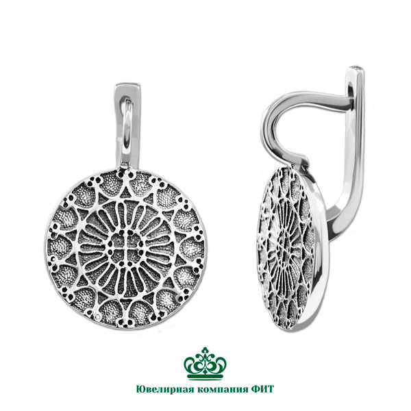Серебряные серьги Монетки