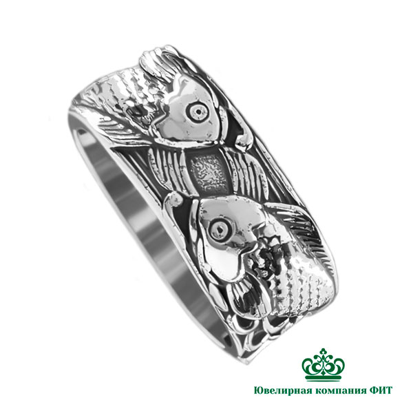 Серебряное кольцо Рыбы