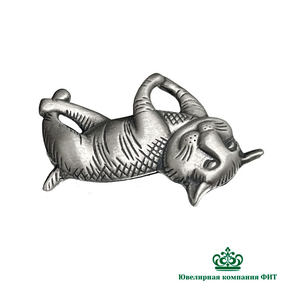 Серебряный кулон кот Баюн