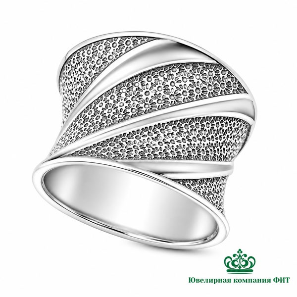 Серебряное кольцо Комета