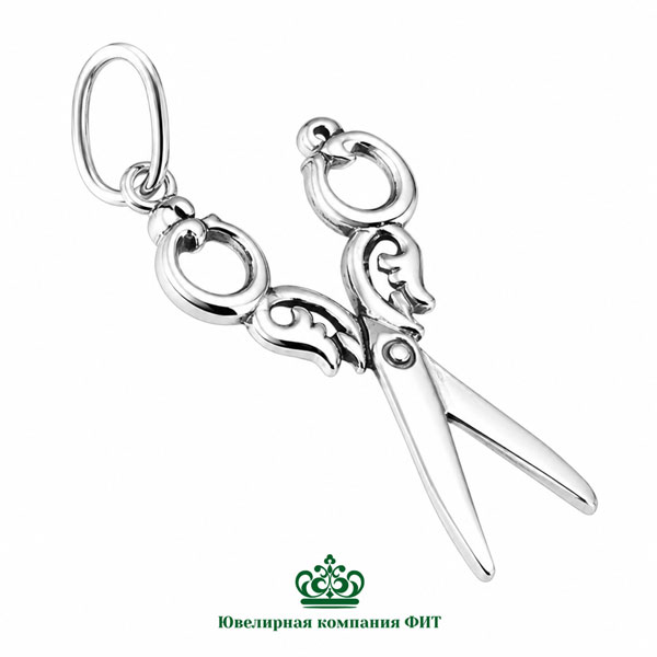 Серебряный кулон Ножницы
