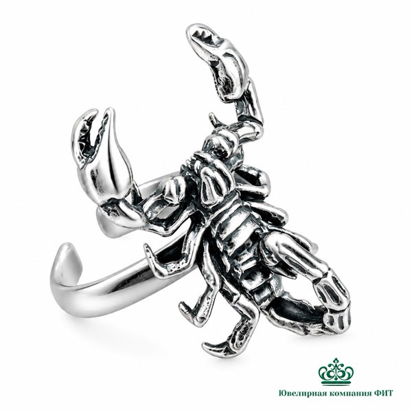 Серебряное кольцо Скорпион