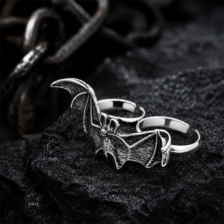 Серебряное кольцо Летучая мышь