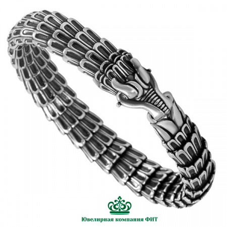 Серебряный браслет Дракон XL