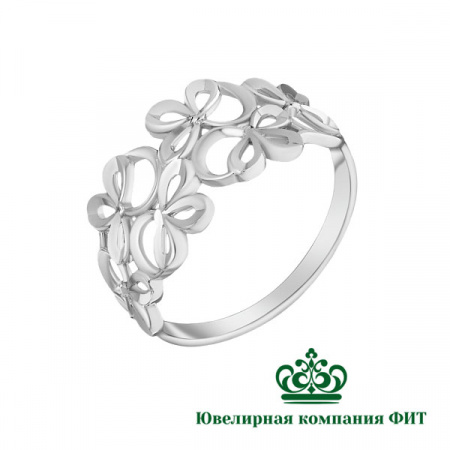 Серебряное кольцо Клевер