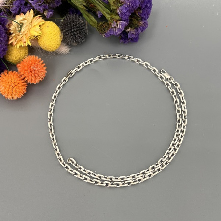 Серебряная цепь Якорь 40