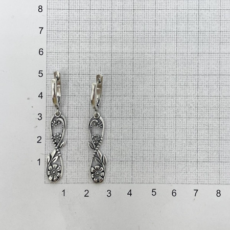 Серебряные серьги Полевые цветы