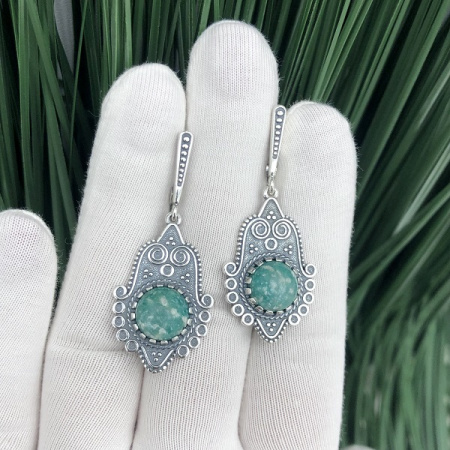 Серебряные серьги Глория 