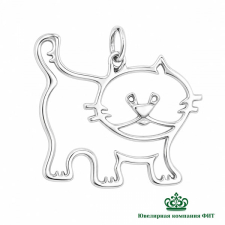 Серебряный кулон Котик