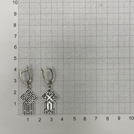 Серебряные серьги Чур