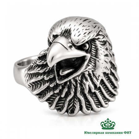 Серебряное кольцо  Ястреб