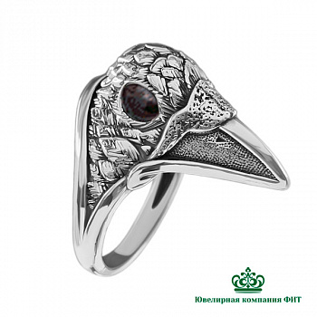 Серебряное кольцо Ворон