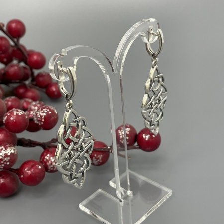 Серебряные серьги Триглав