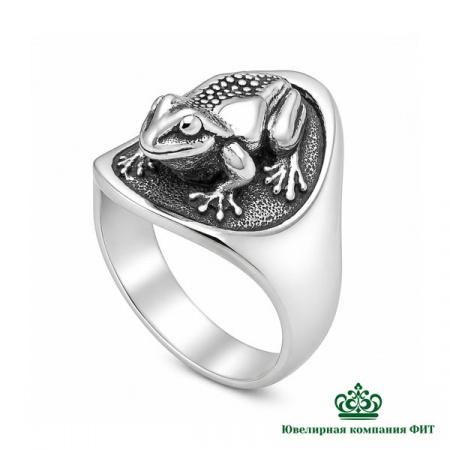 Серебряное кольцо Лягушечка