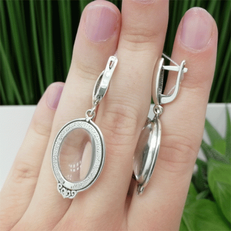 Серебряные серьги Венеция 