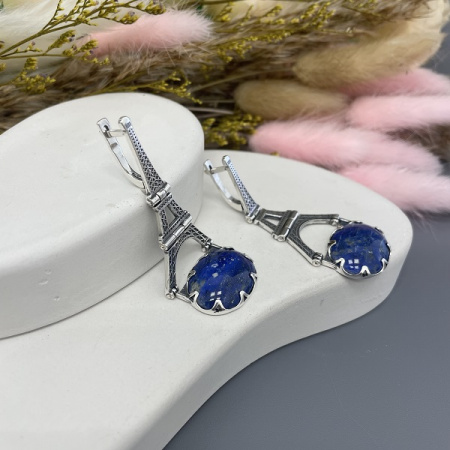 Серебряные серьги Париж