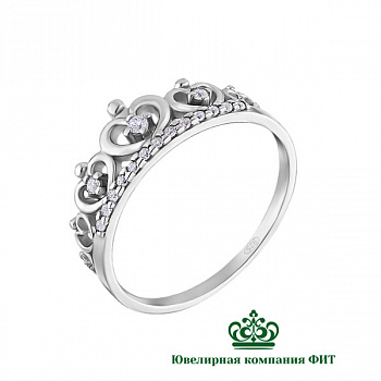 Серебряное кольцо Корона