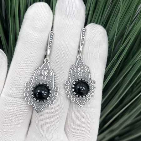 Серебряные серьги Глория 