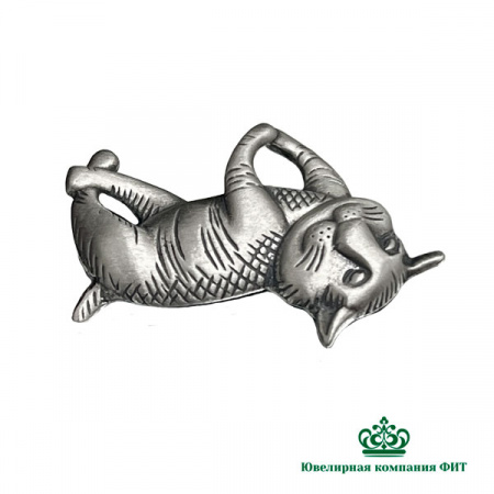 Серебряный кулон кот Баюн
