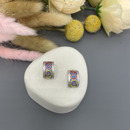 Серебряные серьги Улыбка