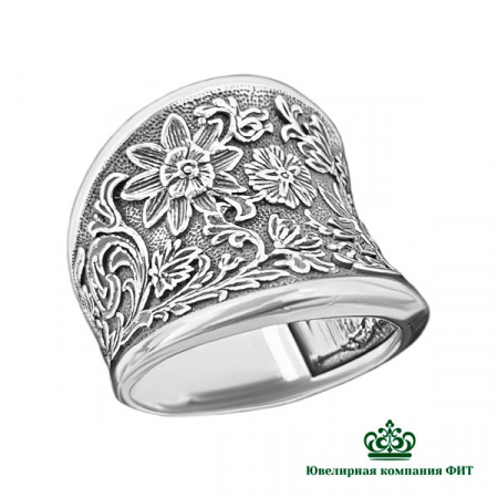 Серебряное кольцо Полянка