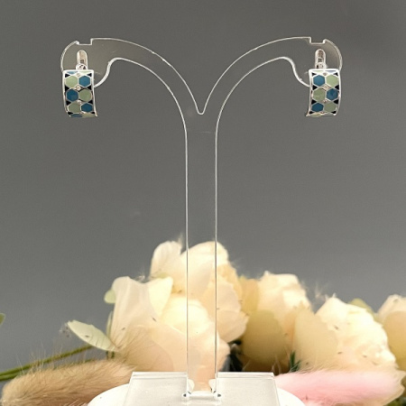 Серебряные серьги Арлекино