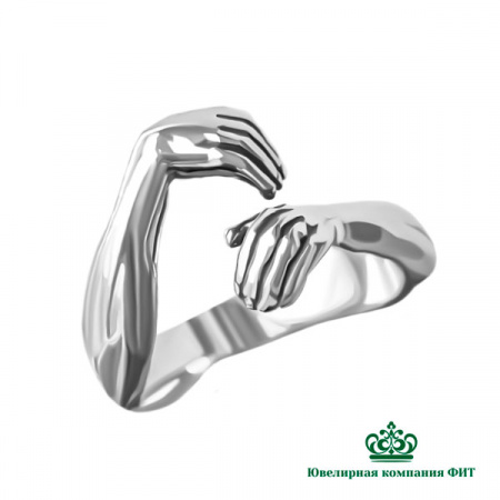 Серебряное кольцо Обнимашки