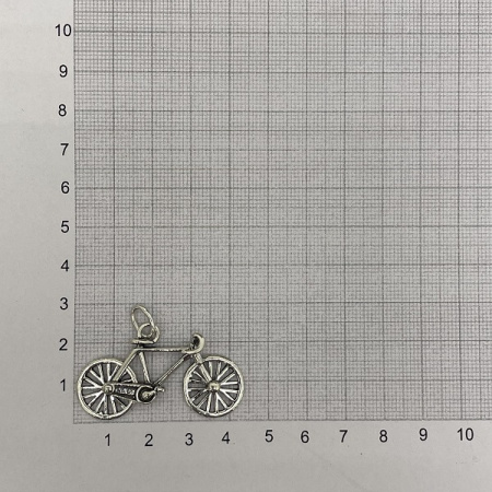 Серебряная подвеска Велосипед