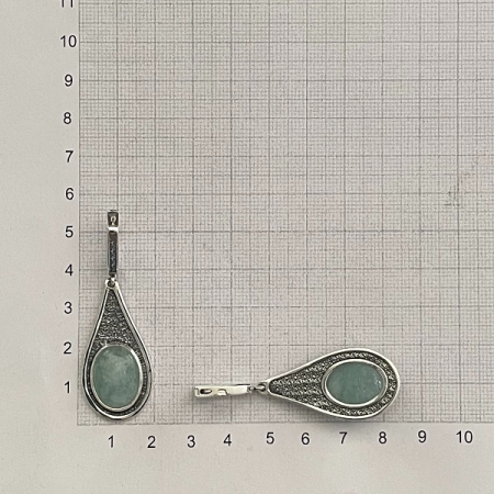 Серебряные серьги Капелька
