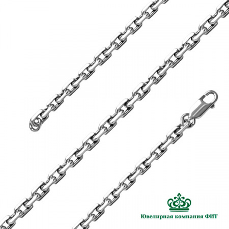 Серебряная цепь Якорь 30
