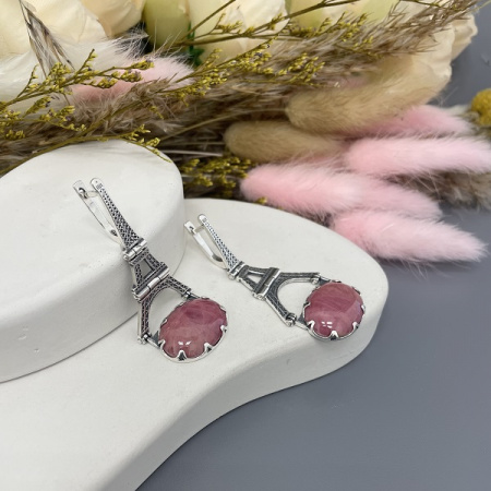Серебряные серьги Париж