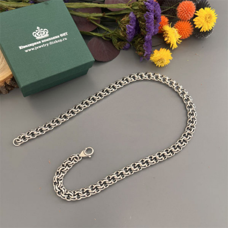 Серебряная цепь Бисмарк 100