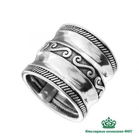 Серебряное кольцо Волна