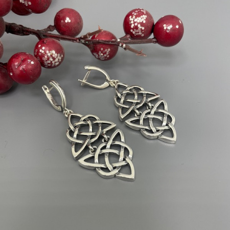 Серебряные серьги Триглав
