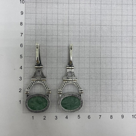 Серебряные серьги Париж