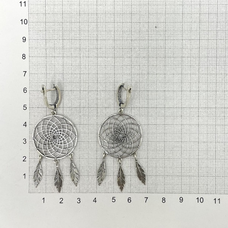 Серебряные серьги Ловцы снов