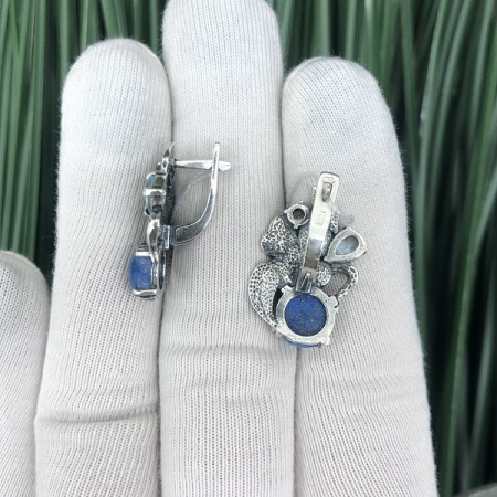 Серебряные серьги Букетик