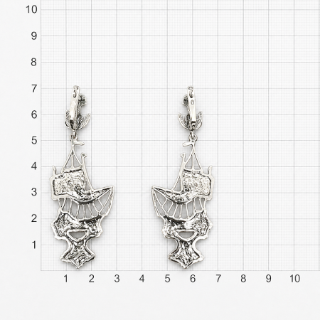 Серебряные серьги Бригантина