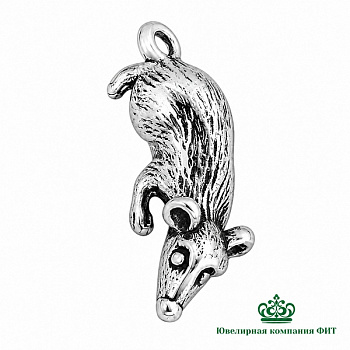 Серебряный кулон Денежная мышка