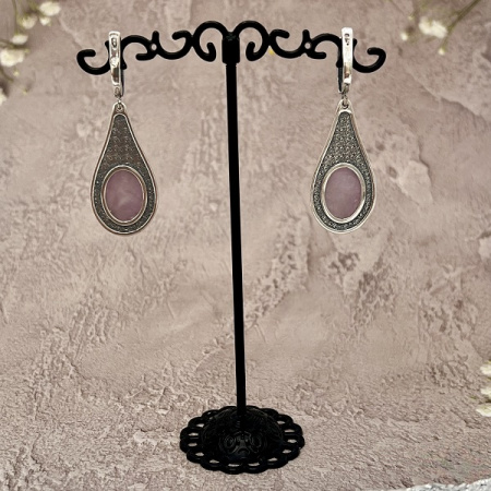 Серебряные серьги Капелька 