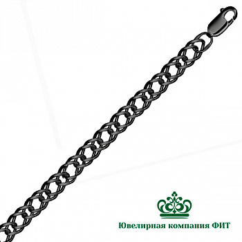 Серебряный браслет Ромб двойной