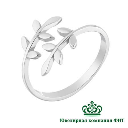 Серебряное кольцо Веточка