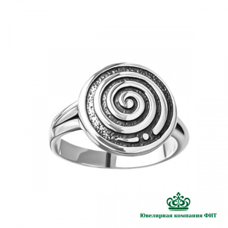 Серебряное кольцо Спираль