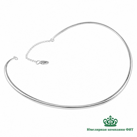 Серебряная гривна с цепочкой 